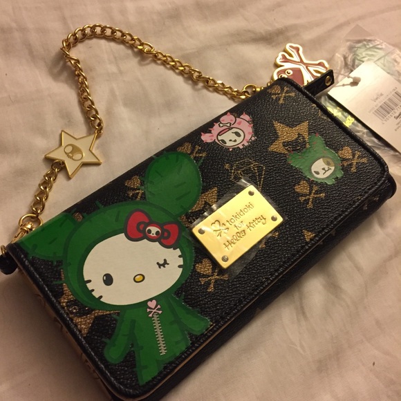 Tokidoki x hello kitty chain wallet 2008 NWT